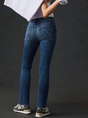MOTHER Women's The Looker Ankle Fray Jeans - 27 - “Need For Speed”